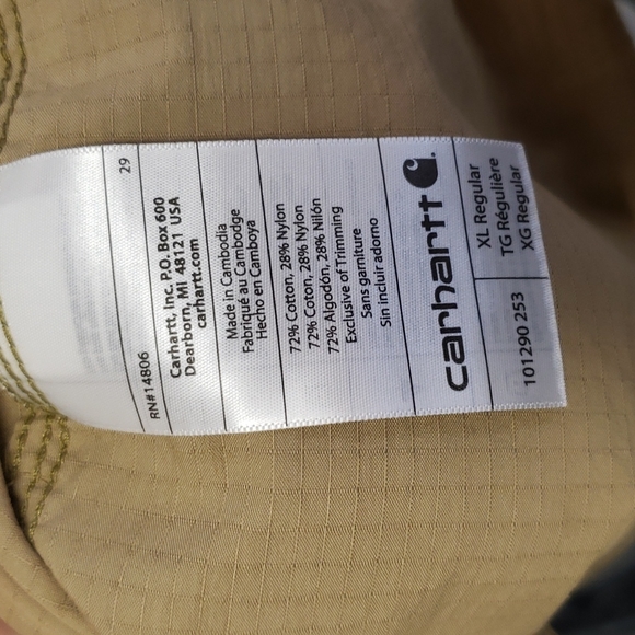 Carhartt Button Down Force Mandan Shirt, Size XL - Picture 7 of 7